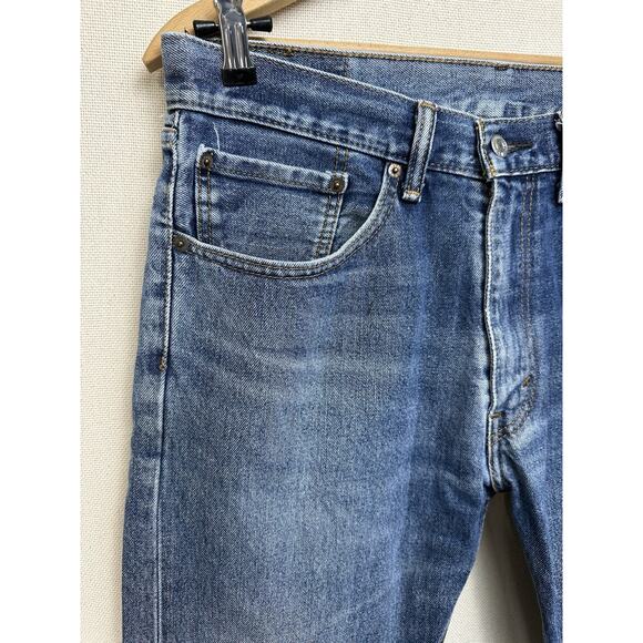 Levi's 505 Regular Fit Straight Leg Blue Jeans 90s Men's 34x32 (34x30) Grunge - Picture 4 of 15